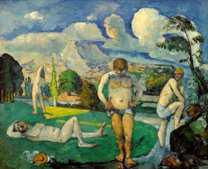 Los bañistas en reposo de Paul Cézanne